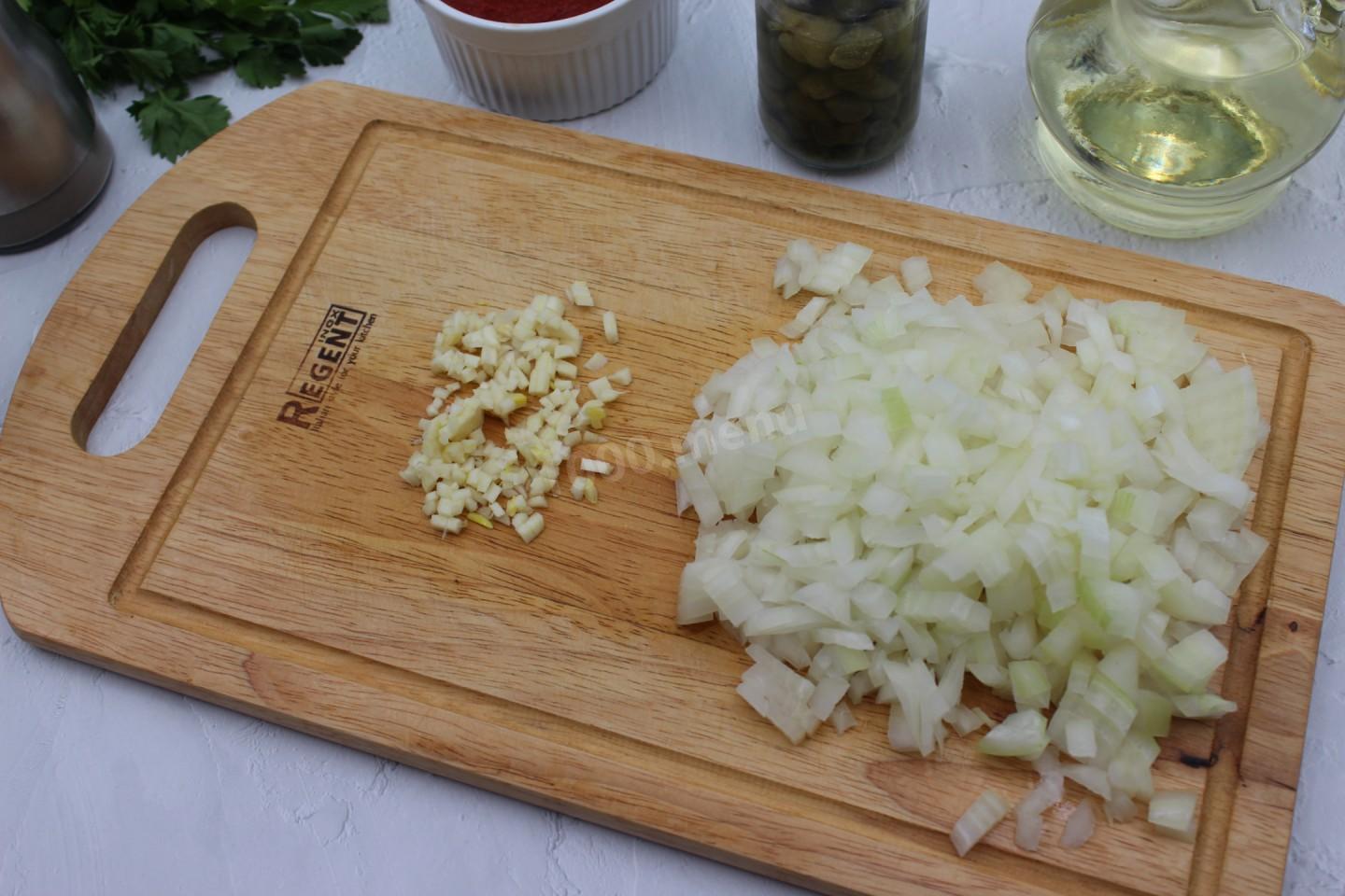 Шаг 2 приготовления Паста с каперсами