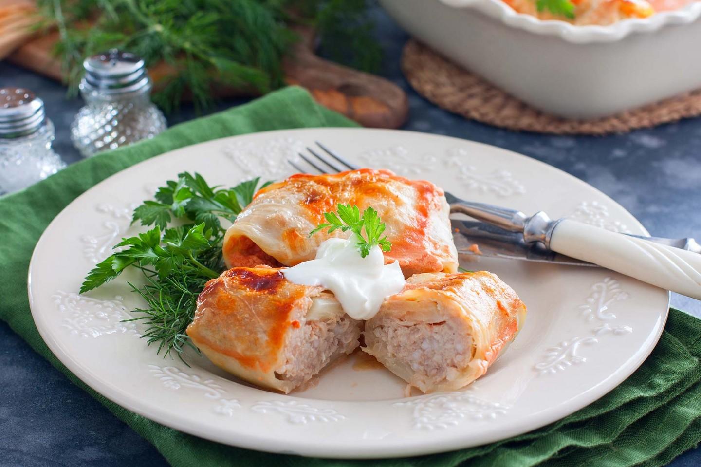 Шаг 12 приготовления Голубцы с капустой и фаршем в духовке