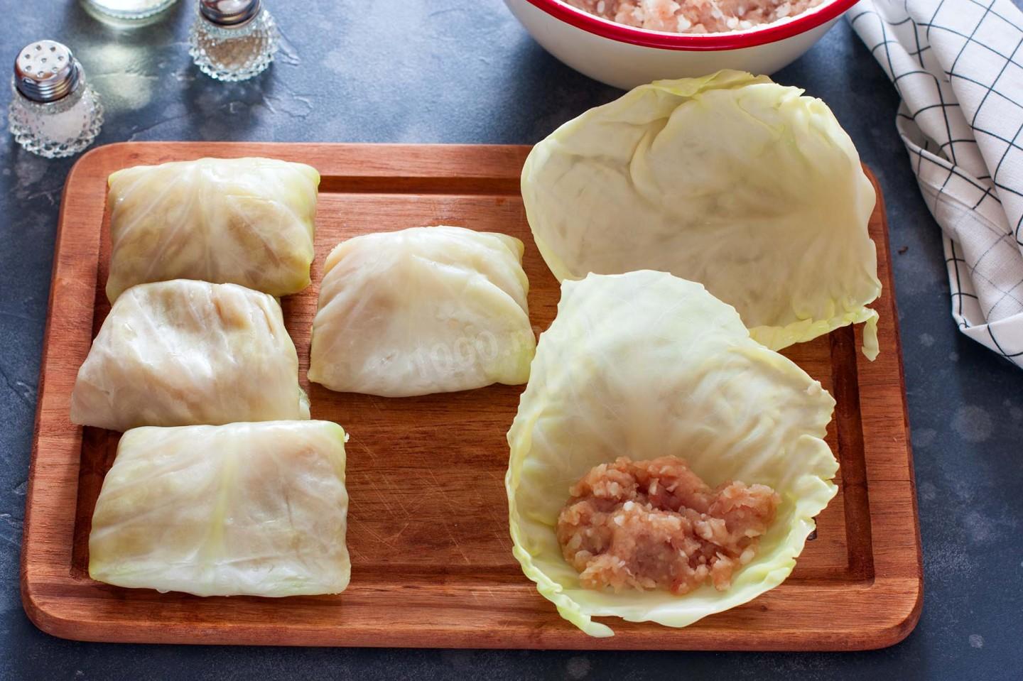 Шаг 7 приготовления Голубцы с капустой и фаршем в духовке