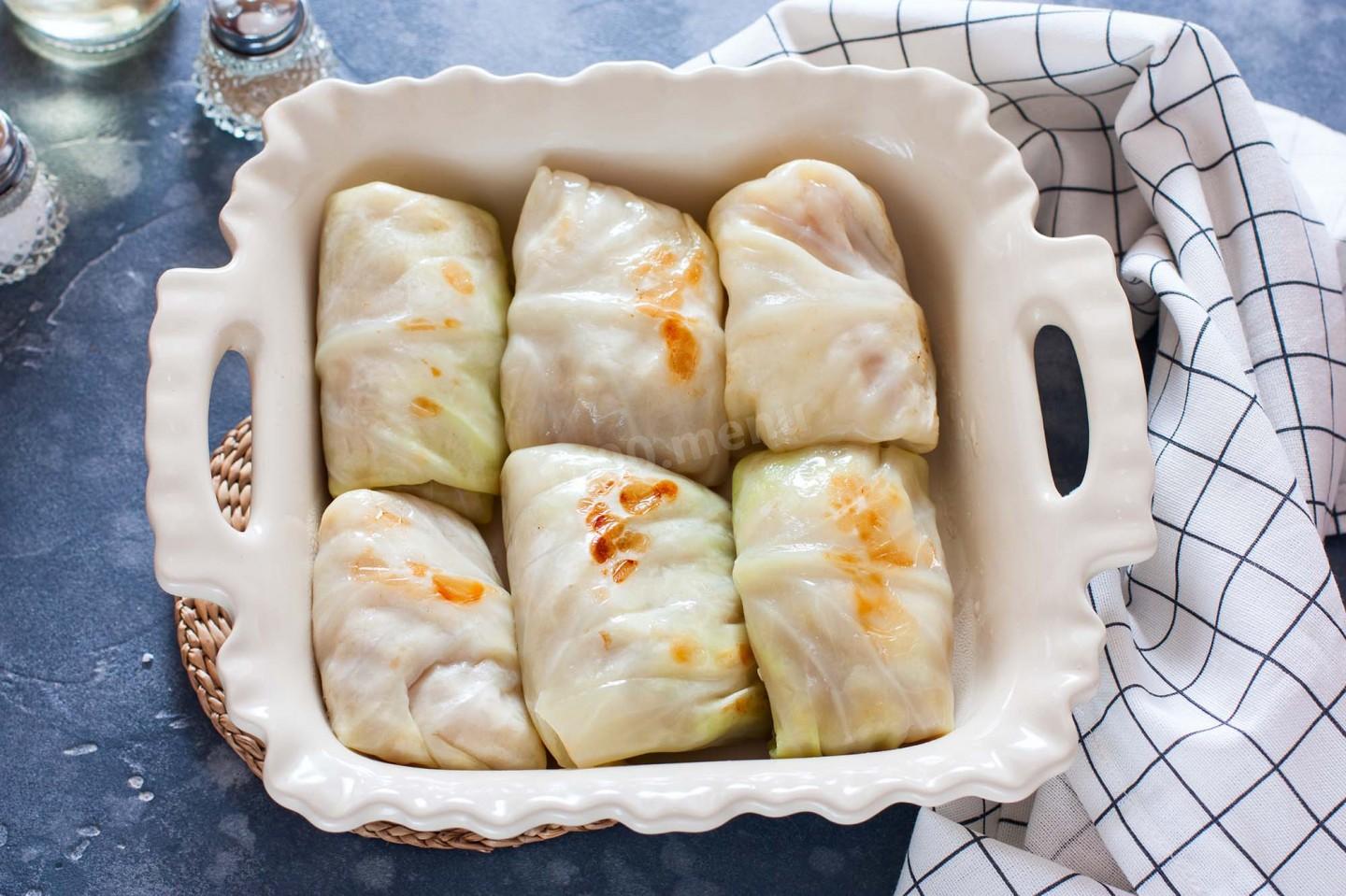 Шаг 9 приготовления Голубцы с капустой и фаршем в духовке