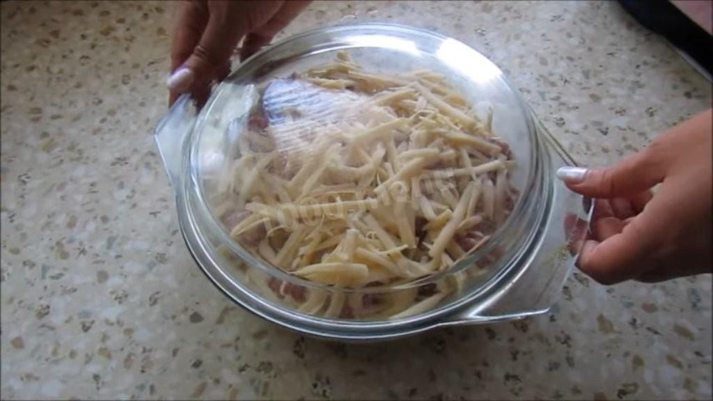 Шаг 5 приготовления Запеченные макароны с мясными фрикадельками в духовке
