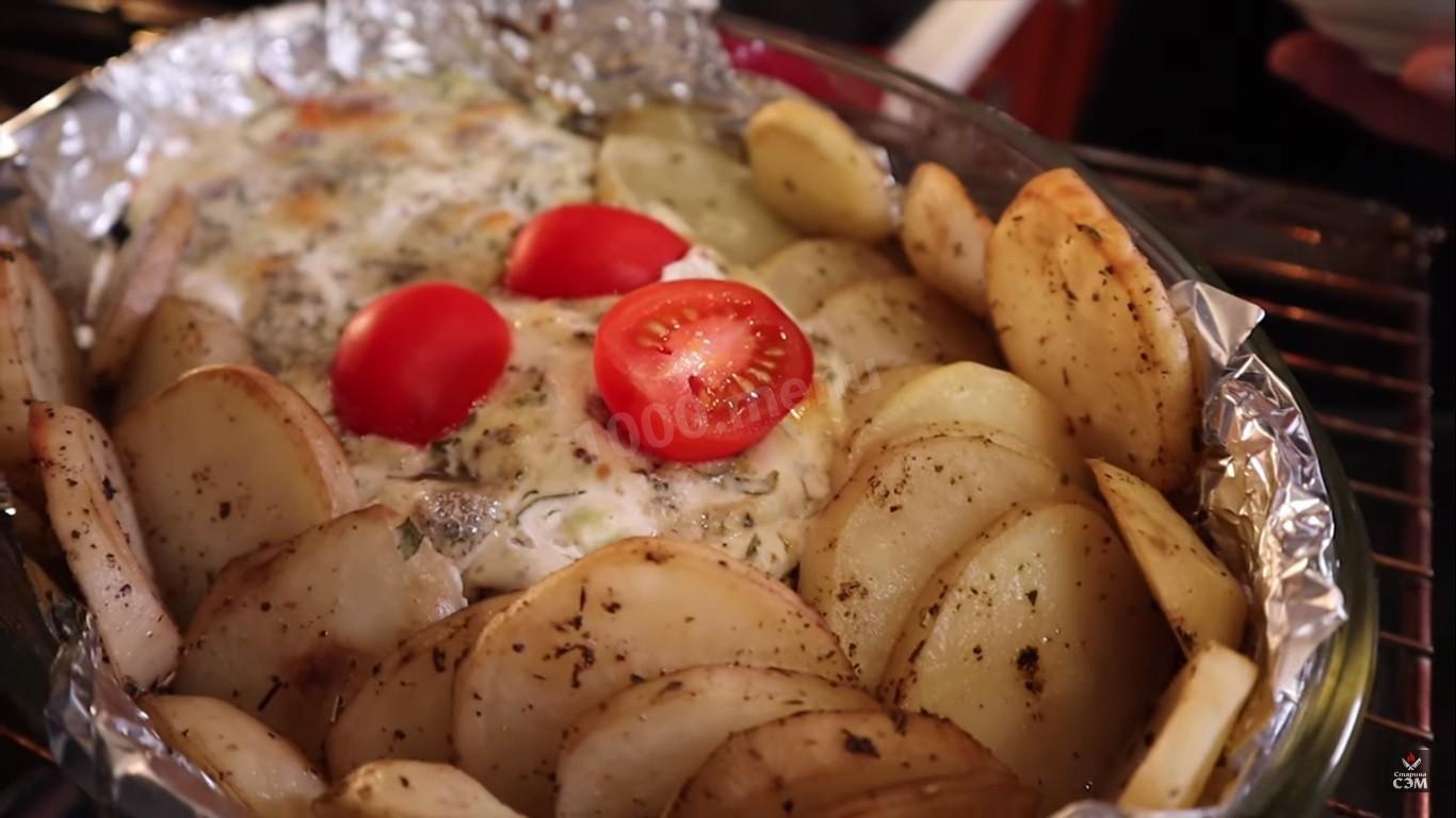 Шаг 7 приготовления Мясо по-французски с греческим йогуртом