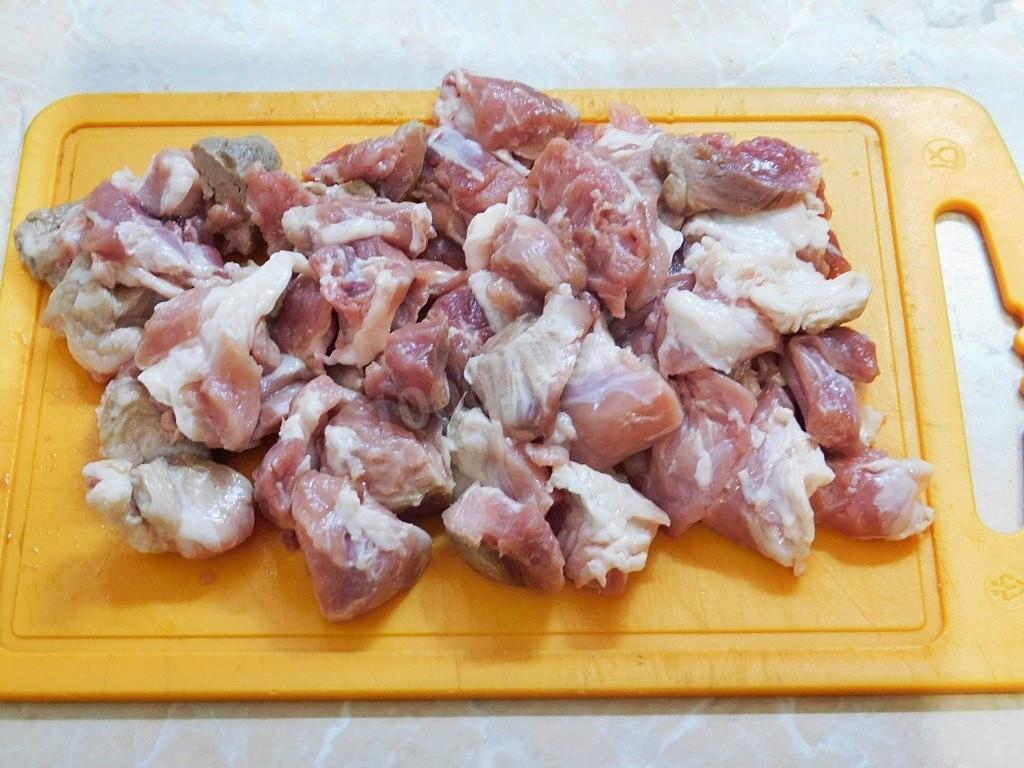 Шаг 1 приготовления Свинина на сковороде минимум ингредиентов