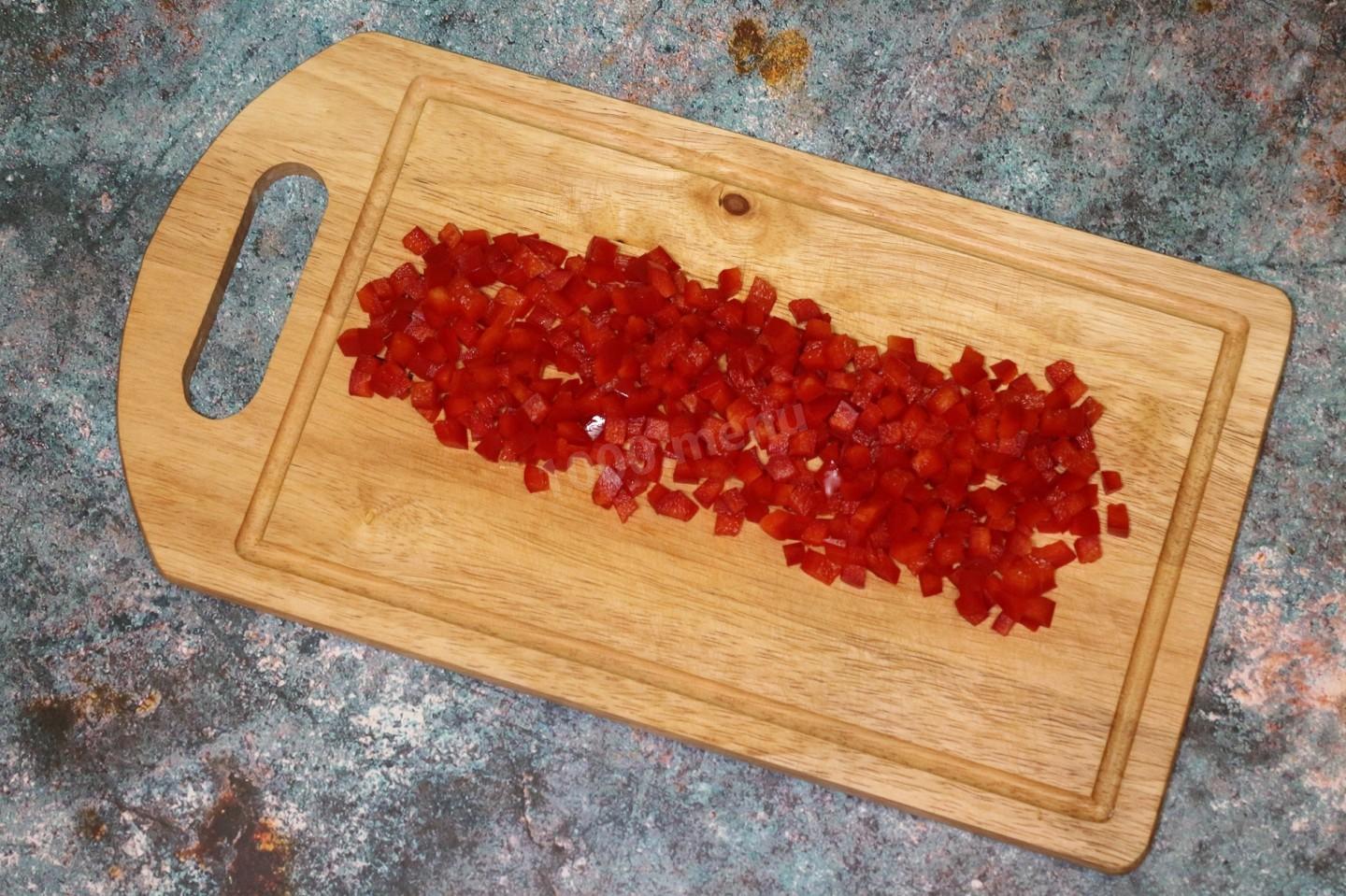 Шаг 3 приготовления Рис с тунцом и овощами