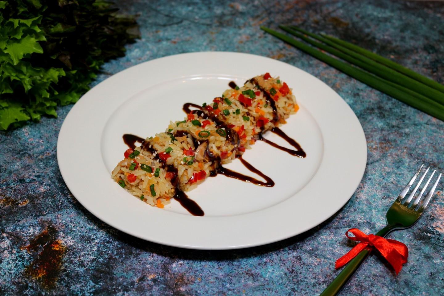 Обложка рецепта Рис с тунцом и овощами
