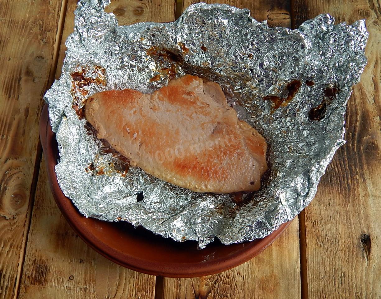 Шаг 4 приготовления Мясо с гарниром