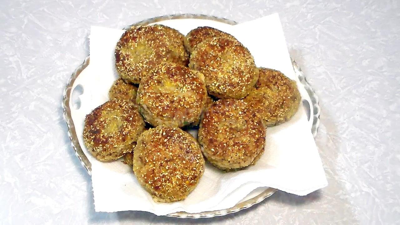 Шаг 7 приготовления Чечевичные биточки с рисом