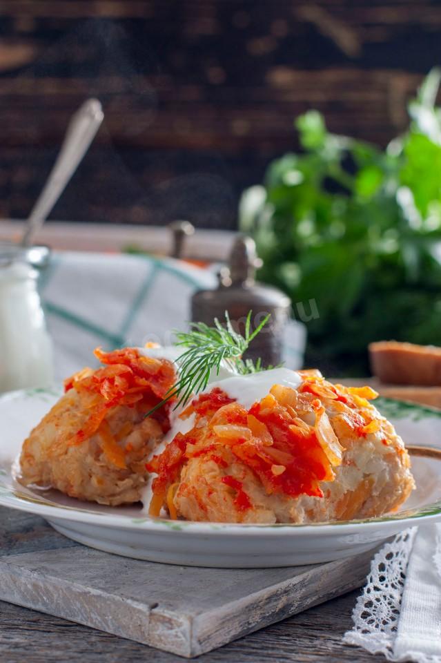 Шаг 12 приготовления Голубцы ленивые с капустой и фаршем в духовке