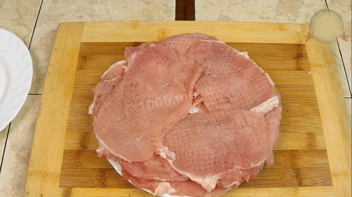 Шаг 3 приготовления Соломоны Мясо отбивное под грибным соусом