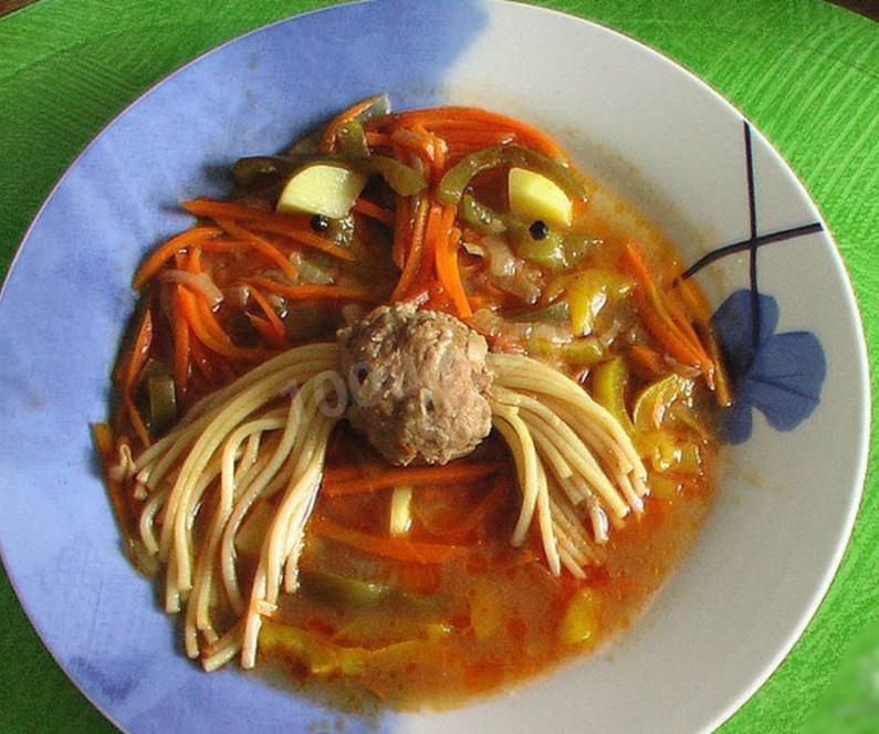 Шаг 4 приготовления Фарш на макаронах  Дедушкины усы