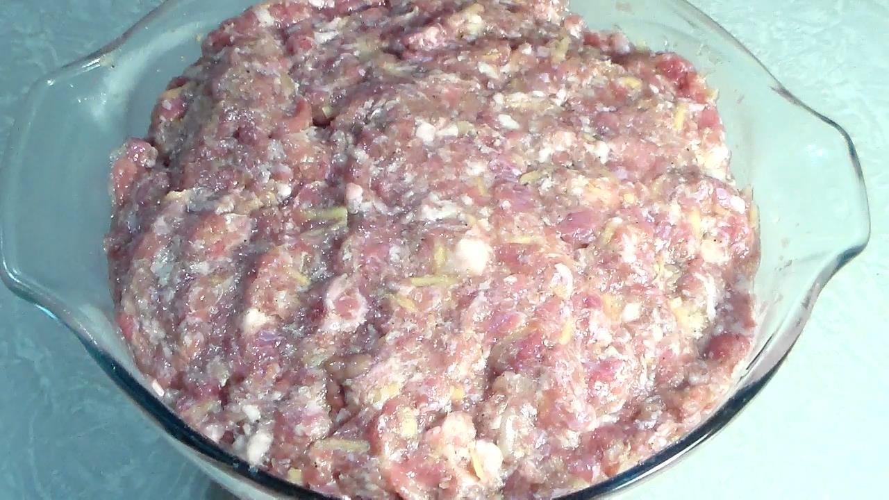 Шаг 7 приготовления Манты со свиным и говяжьим фаршем