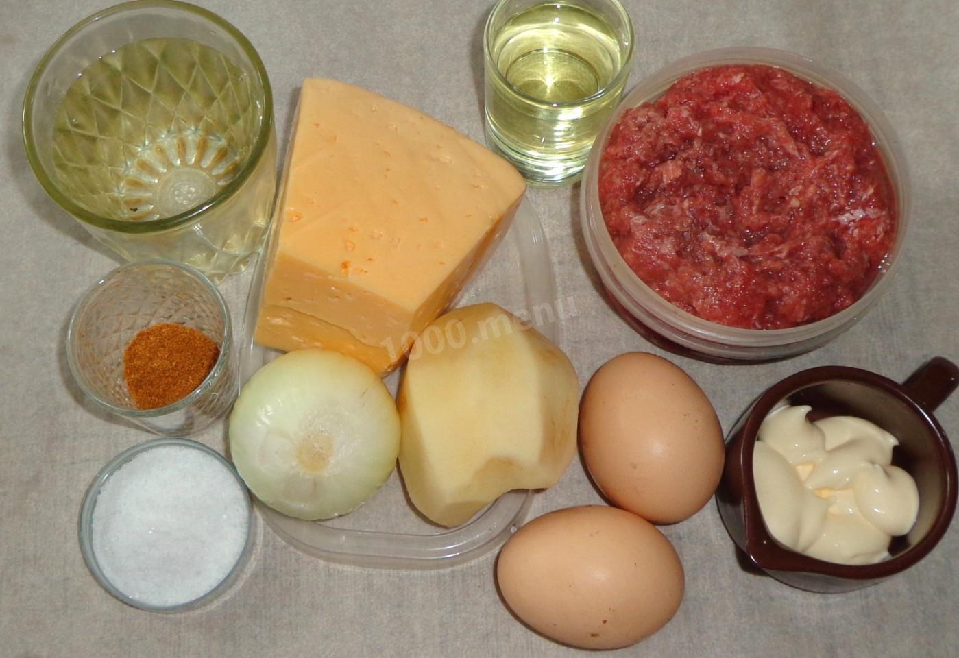 Шаг 1 приготовления Стожки из печени с фаршем и сыром