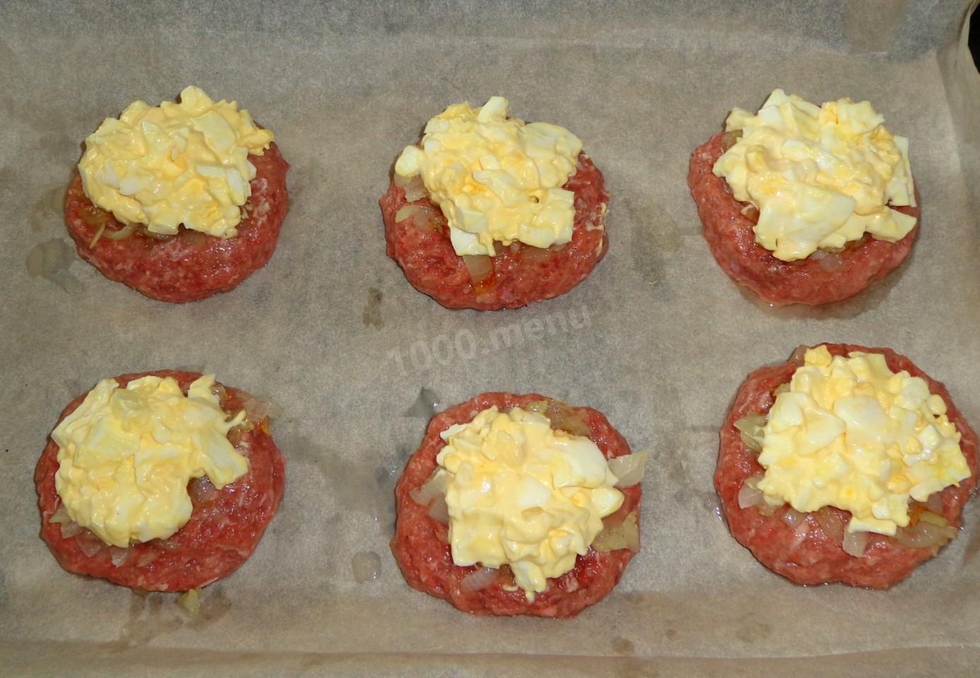 Шаг 7 приготовления Стожки из печени с фаршем и сыром