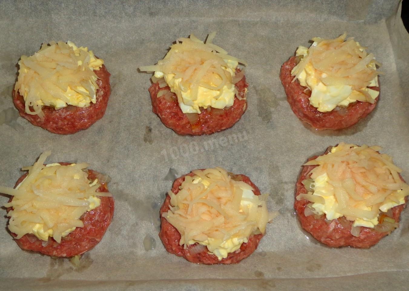 Шаг 8 приготовления Стожки из печени с фаршем и сыром