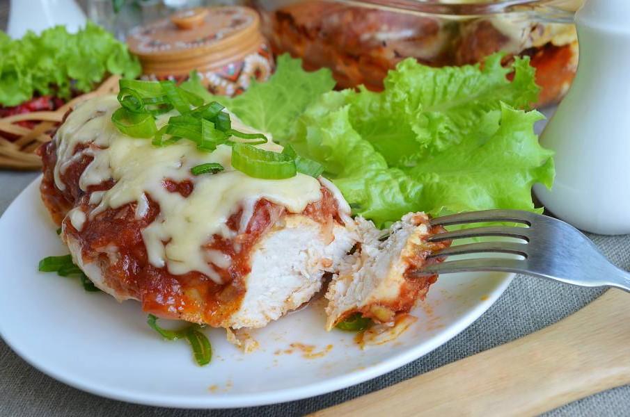 Обложка рецепта Курица с соусом сальса