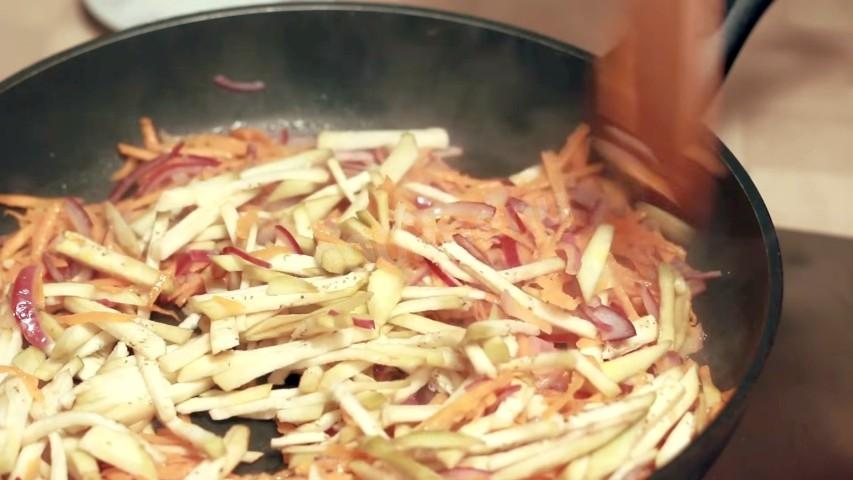 Шаг 9 приготовления Запеканка из баклажанов с мясным фаршем