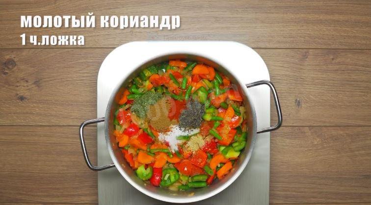 Шаг 7 приготовления Овощной лагман