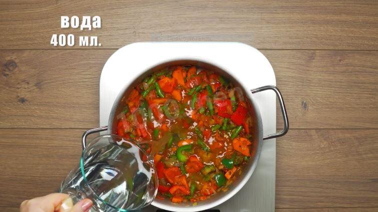 Шаг 8 приготовления Овощной лагман