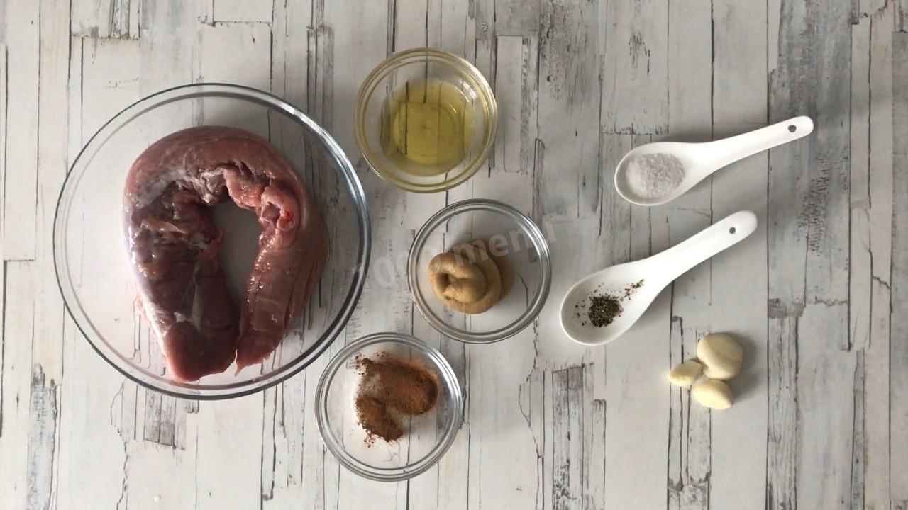 Шаг 1 приготовления Запеченная свиная вырезка с горчицей