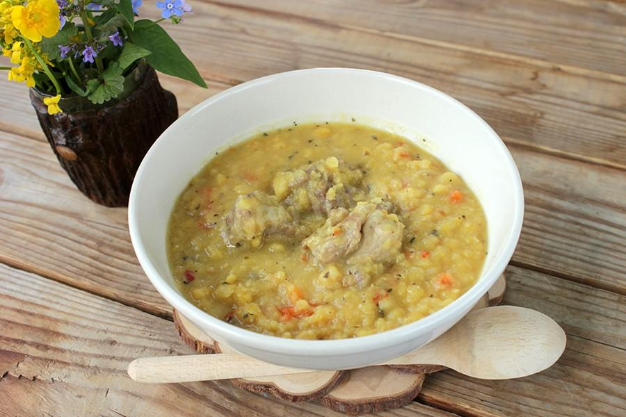 Обложка рецепта Гороховая каша с мясом в мультиварке