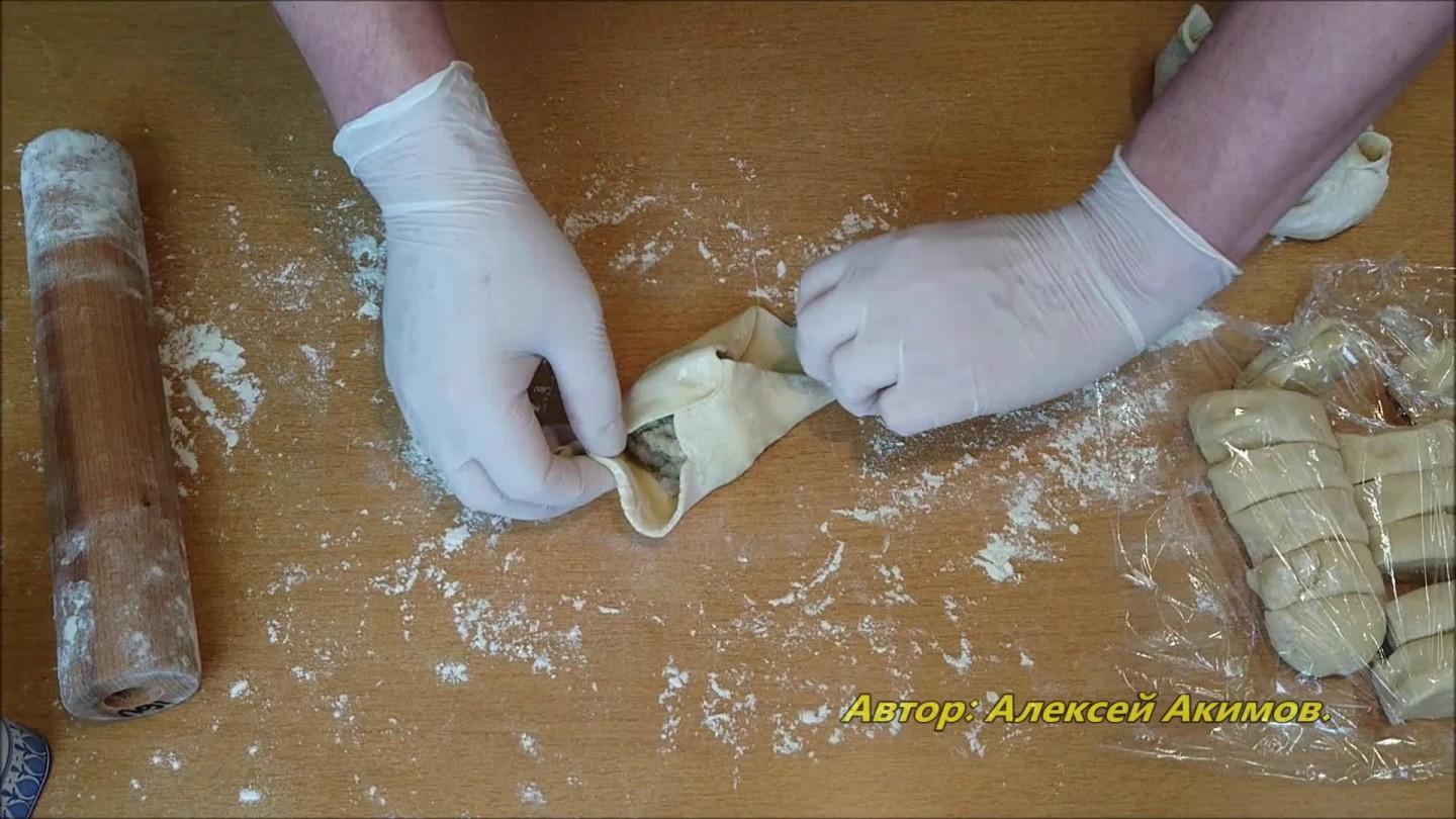 Шаг 5 приготовления Манты с курицей
