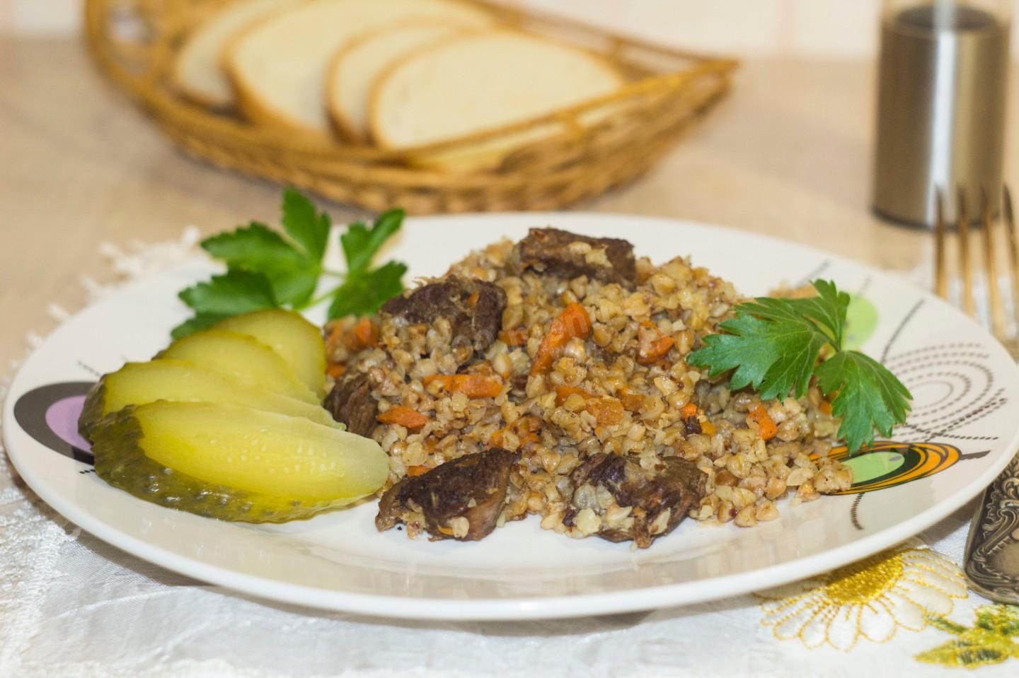 Шаг 19 приготовления ПП Гречка с мясом и морковью в мультиварке