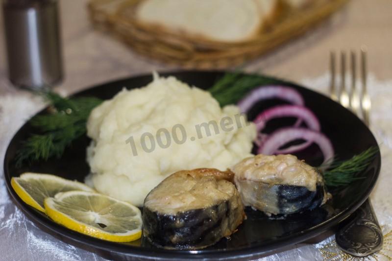 Шаг 14 приготовления Скумбрия запеченная с хреном майонезом и горчицей