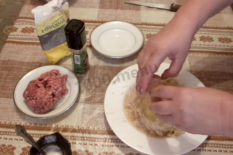 Шаг 3 приготовления Картофельно мясные колдуны