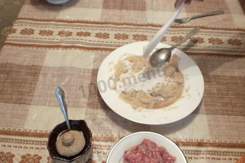 Шаг 7 приготовления Картофельно мясные колдуны