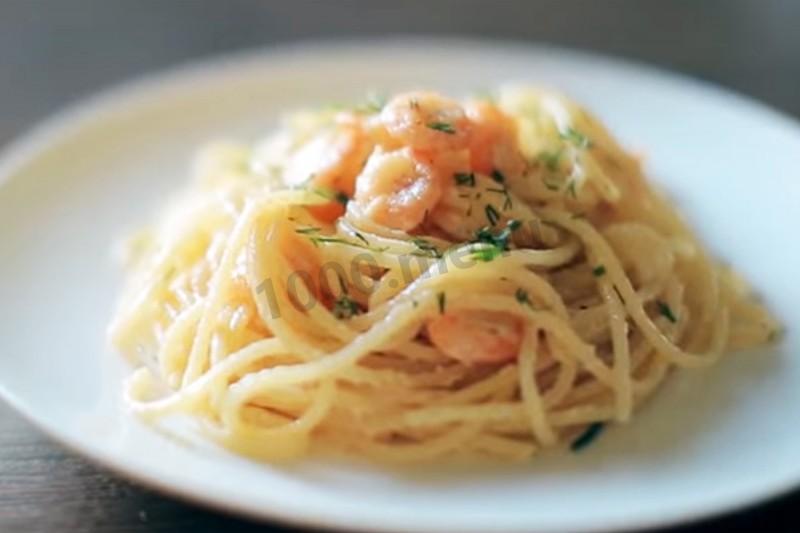 Шаг 9 приготовления Паста с морепродуктами сырно сливочная