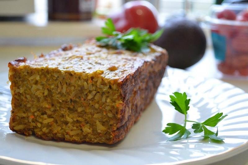 Обложка рецепта Запеканка с курицей и коричневым бурым рисом