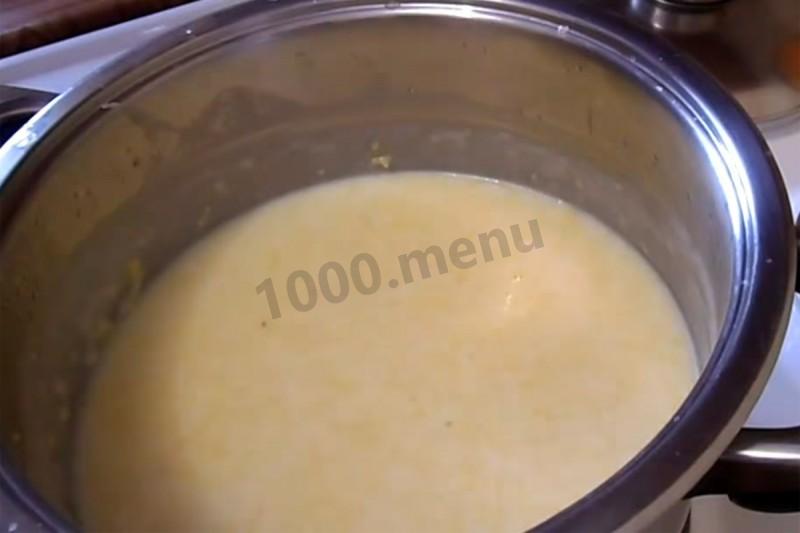 Шаг 6 приготовления Каша молочно кукурузная