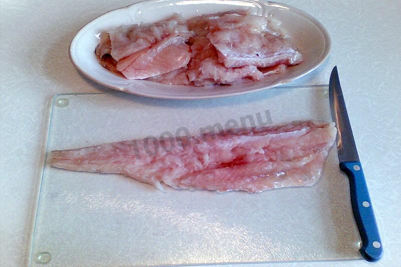 Шаг 2 приготовления Сочный хек под вкусной шубой