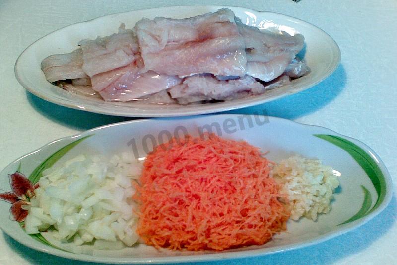 Шаг 4 приготовления Сочный хек под вкусной шубой