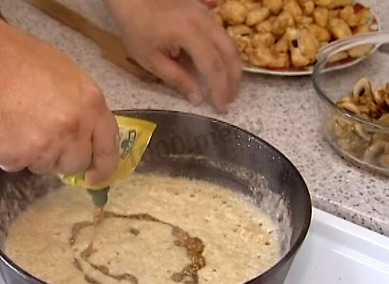 Шаг 8 приготовления Бефстроганов куриный
