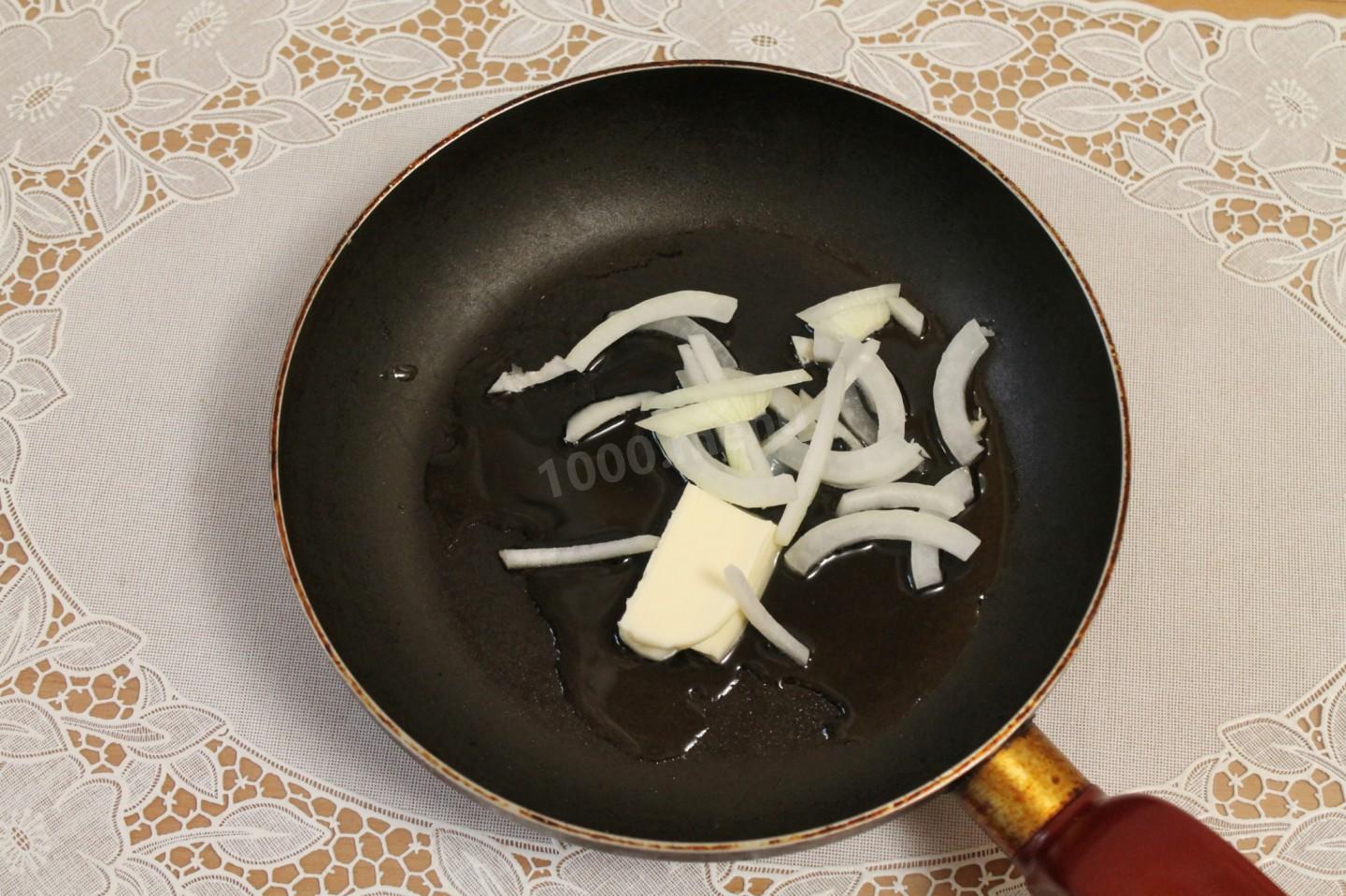 Шаг 3 приготовления Лингвини с курицей
