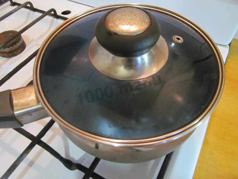 Шаг 8 приготовления Пшеничная каша с маслом сливочным без молока