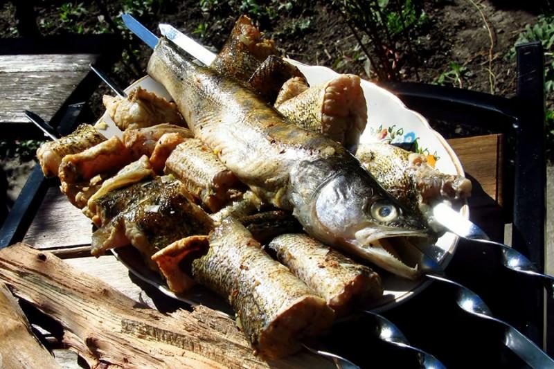 Шаг 6 приготовления Шашлык из судака