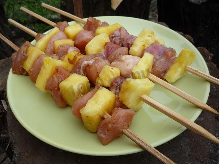 Шаг 4 приготовления Шашлык из курицы по-гавайски