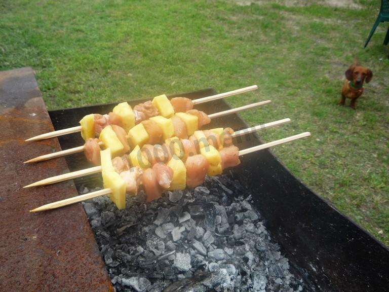Шаг 5 приготовления Шашлык из курицы по-гавайски