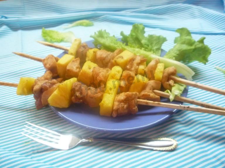 Шаг 6 приготовления Шашлык из курицы по-гавайски