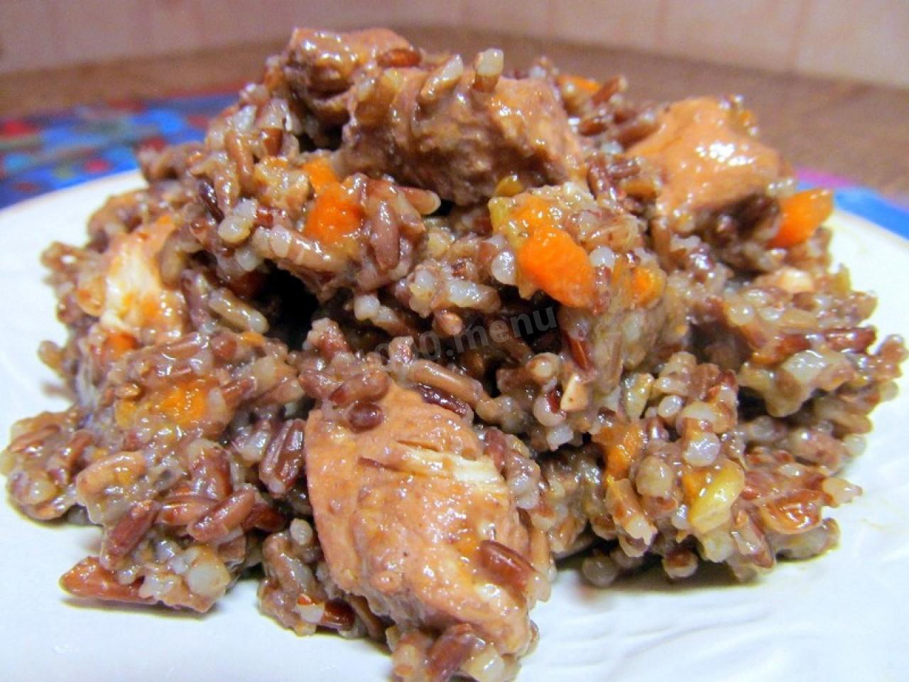 Шаг 15 приготовления Плов из красного риса