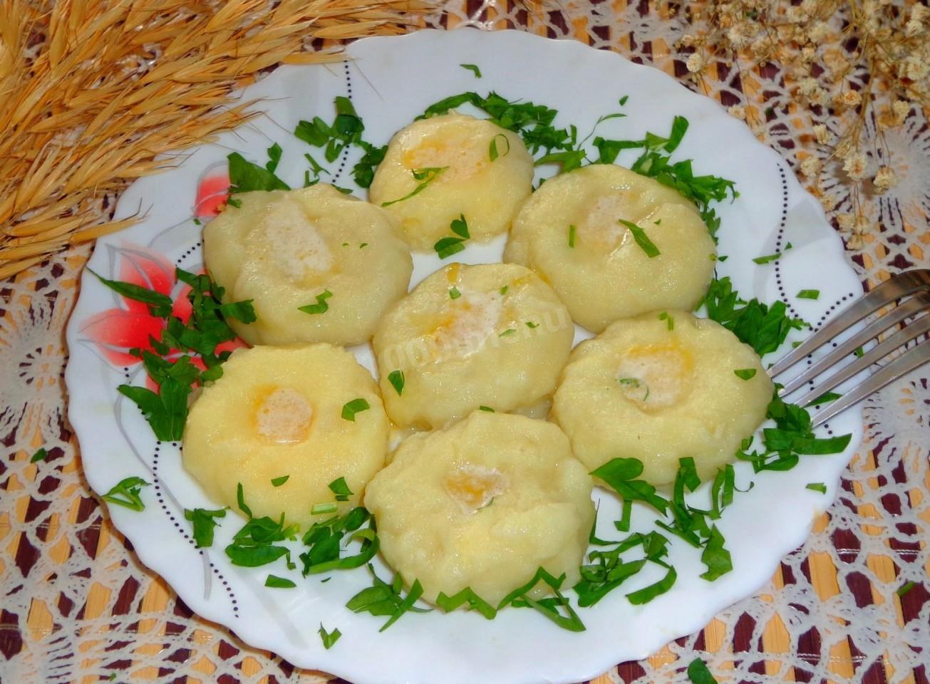 Шаг 6 приготовления Постные картофельные клецки на крахмале без яиц