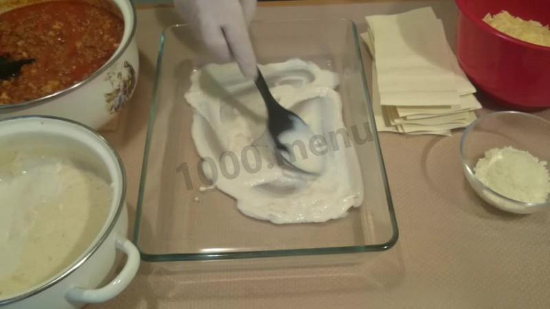 Шаг 5 приготовления Лазанья с мясом в соусе