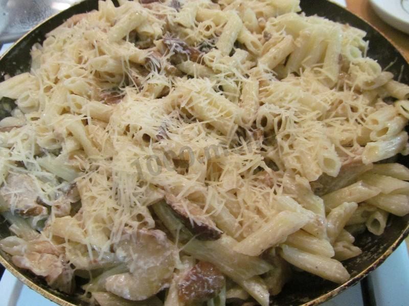 Шаг 15 приготовления Макароны с белыми грибами