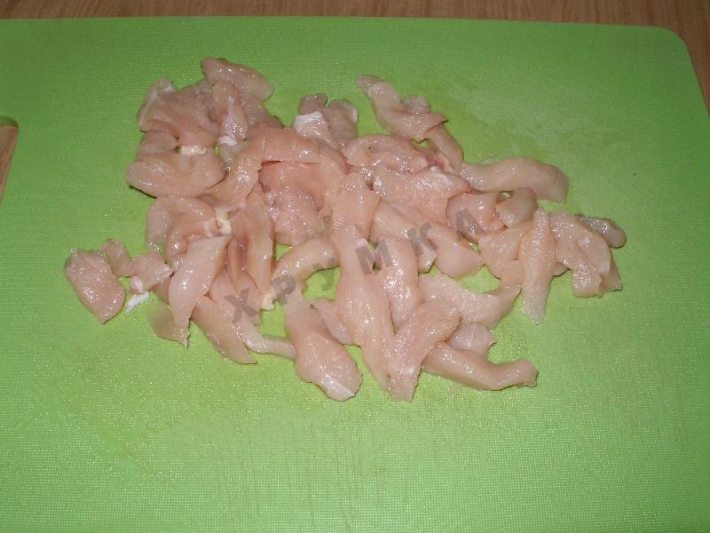 Шаг 4 приготовления Ризотто с курицей и замороженными овощами