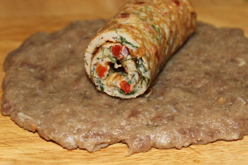 Шаг 3 приготовления Мясные зразы рулетные