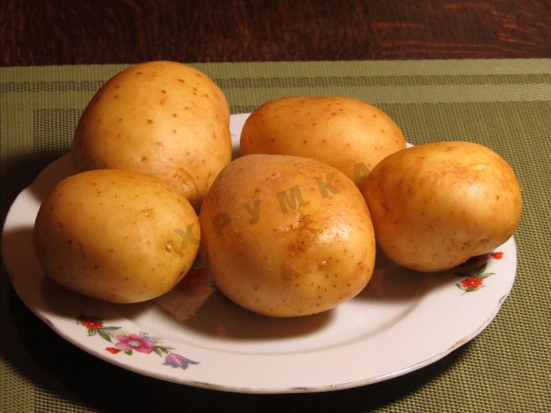 Шаг 1 приготовления Картофель фаршированный мясом