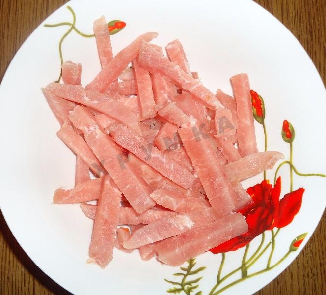 Шаг 3 приготовления Овощная запеканка с мясом