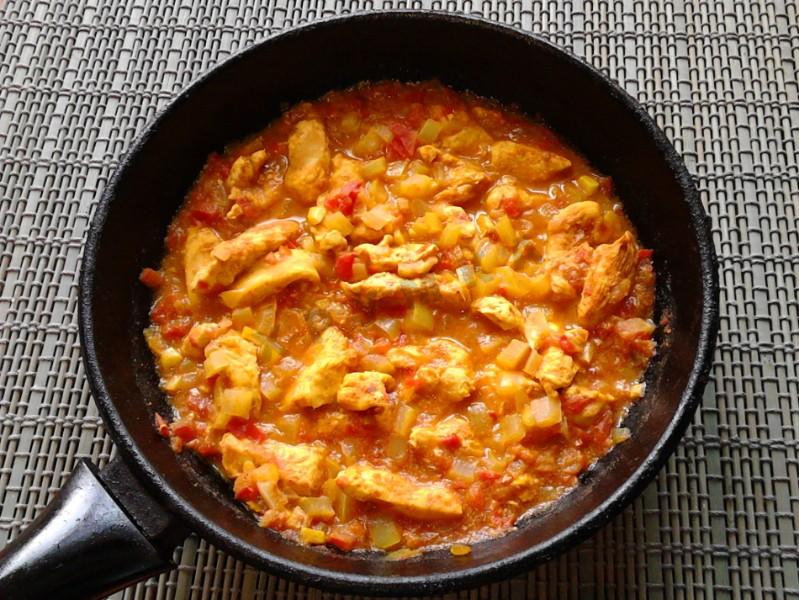 Шаг 11 приготовления Куриное филе с карри и овощами